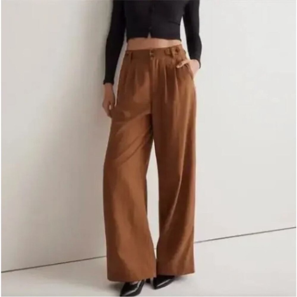 Madewell Brown Wide-Leg Pants